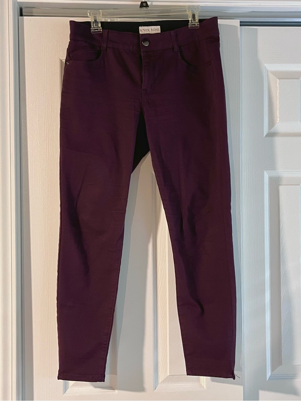 Plum/Eggplant Knox Rose Women's Slim Stretch Skinny Jeans